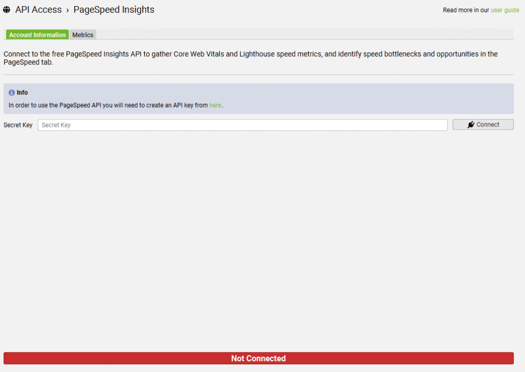 pagespeed insights api