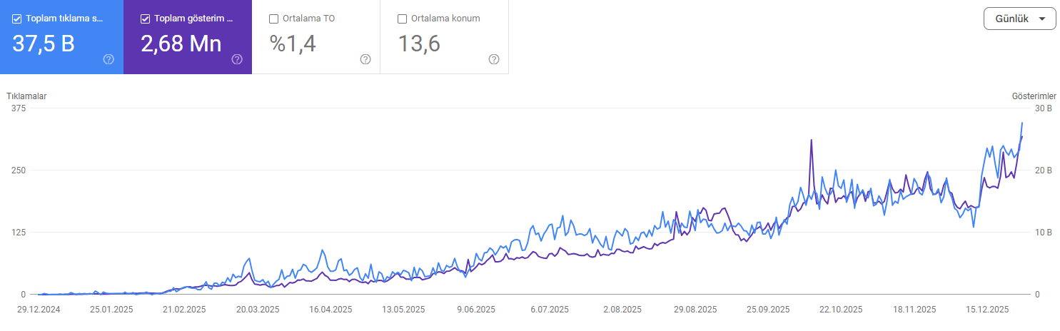 Eğitim SEO Başarı Grafiği